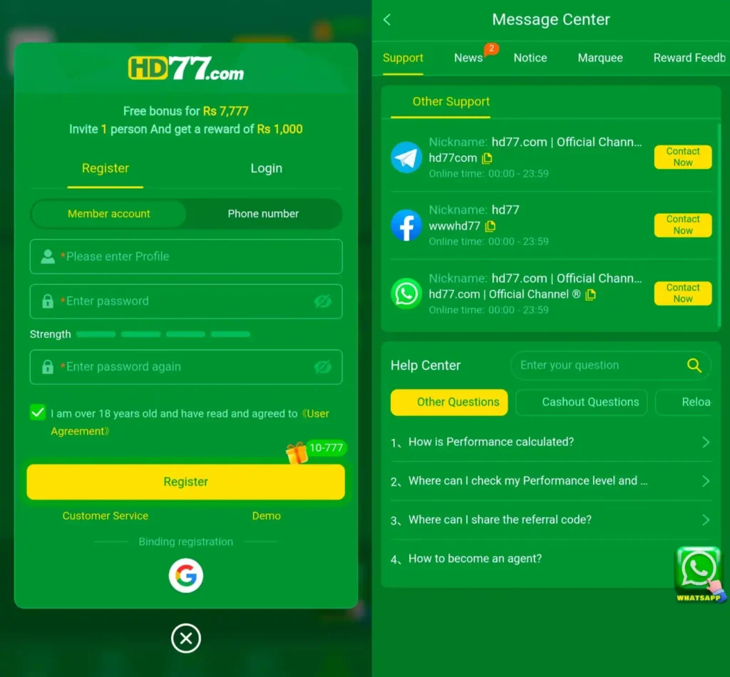 Earning rewards in HD77 game through spins and bonuses