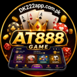 AT888 Game mobile app interface showing online casino gameplay and real cash earning features in Pakistan.